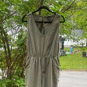 Linen blend jumpsuit